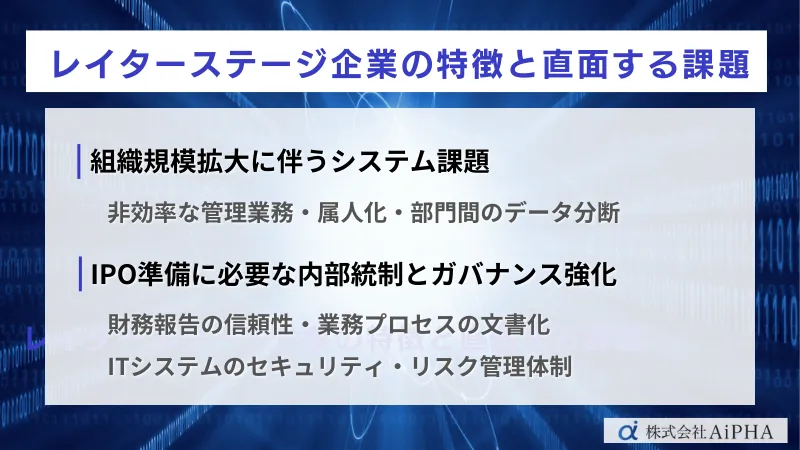 レイターステージの課題